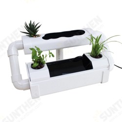 Creative Soilless Hydroponic Growing & Fish Tank Aquaponic System Kit Water Garden Microfarm Aquarium Creative Soilless Hydroponic Growing & Fish Tank Aquaponic System Kit Water Garden Microfarm Aquarium