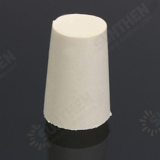 Flask Test Tube Solid WhiteTapered Rubber Stopper Plug Bung Laboratory Seal Ring Apparatus