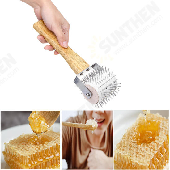 Honey Uncapping Roller Extracting Needle Roller Bee Comb Beekeeping Tools Set