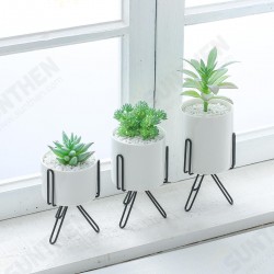 Iron Wire Metal Rack Ceramic Succulent Plant Flower Pot Cactus Holder Home Office Desktop Decor Iron Wire Metal Rack Ceramic Succulent Plant Flower Pot Cactus Holder Home Office Desktop Decor