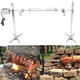 Large Grill Rotisserie Spit Roaster Rod Charcoal BBQ Pig Chicken 15W Motor Kit