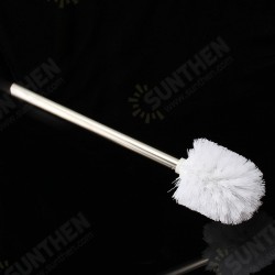 Stainless Steel WC Bathroom Cleaning Toilet Brush White Head Holders Cleaning Brushes Stainless Steel WC Bathroom Cleaning Toilet Brush White Head Holders Cleaning Brushes