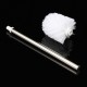 Stainless Steel WC Bathroom Cleaning Toilet Brush White Head Holders Cleaning Brushes