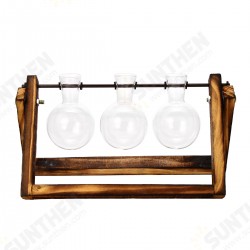 Wooden Stand Glass Terrarium Container Hydroponic System Plant Planter Flower Pot Desk Decoration Wooden Stand Glass Terrarium Container Hydroponic System Plant Planter Flower Pot Desk Decoration