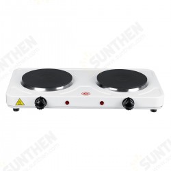 110V 2000W Portable Double Electric Stove Burner Hot Plate Cooking Heater 110V 2000W Portable Double Electric Stove Burner Hot Plate Cooking Heater