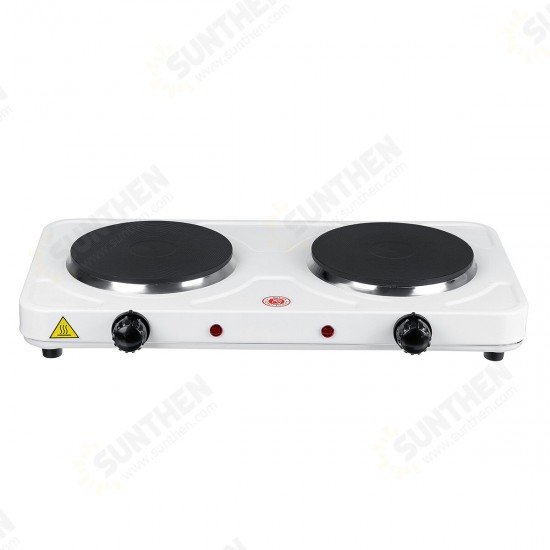 110V 2000W Portable Double Electric Stove Burner Hot Plate Cooking Heater