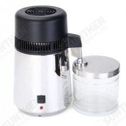 110V 4L Pure Water Distiller 750W Stainless Steel Purifier Filter Machine w/ Glass Container 110V 4L Pure Water Distiller 750W Stainless Steel Purifier Filter Machine w/ Glass Container