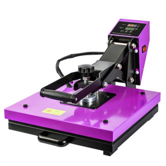 15x15 inches Purple Color Heat Press Machine Digital Control System High Precision Machine Hot Press Machine For T Shirts Printing