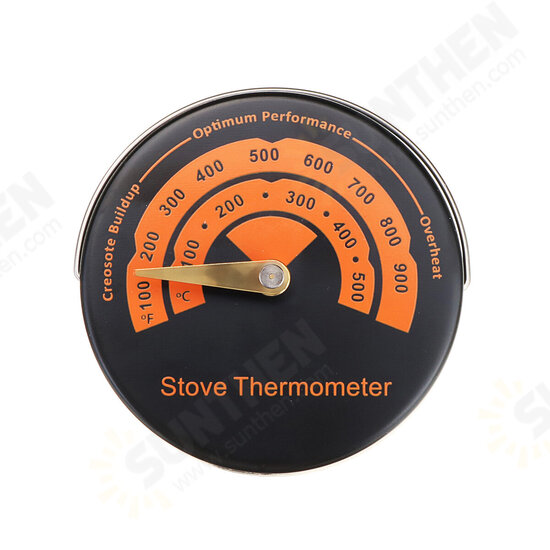 1PC Alloy Magnetic Stove Flue Pipe Thermometer Dropshipping Magnetic Wood Stove Thermometer Fireplace Fan Stove Thermometer BBQ Thermometer