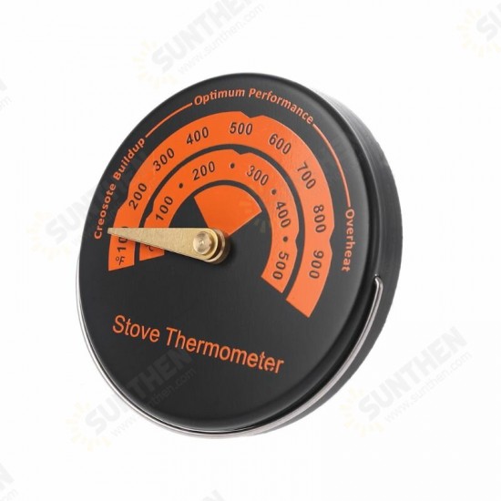 1PC Alloy Magnetic Stove Flue Pipe Thermometer Dropshipping Magnetic Wood Stove Thermometer Fireplace Fan Stove Thermometer BBQ Thermometer