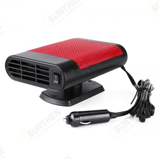 2 in 1 Portable Car Heater Cooler Fan 12V/24V Air Warmer Windscreen Demister Defroster