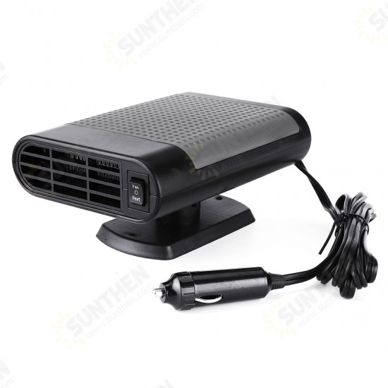 2 in 1 Portable Car Heater Cooler Fan 12V/24V Air Warmer Windscreen Demister Defroster