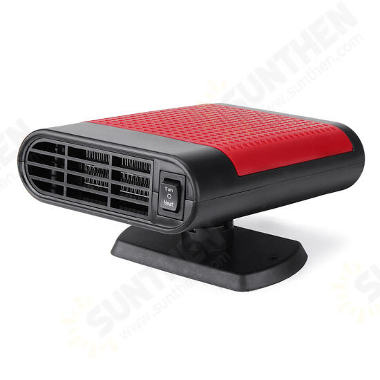 2 in 1 Portable Car Heater Cooler Fan 12V/24V Air Warmer Windscreen Demister Defroster