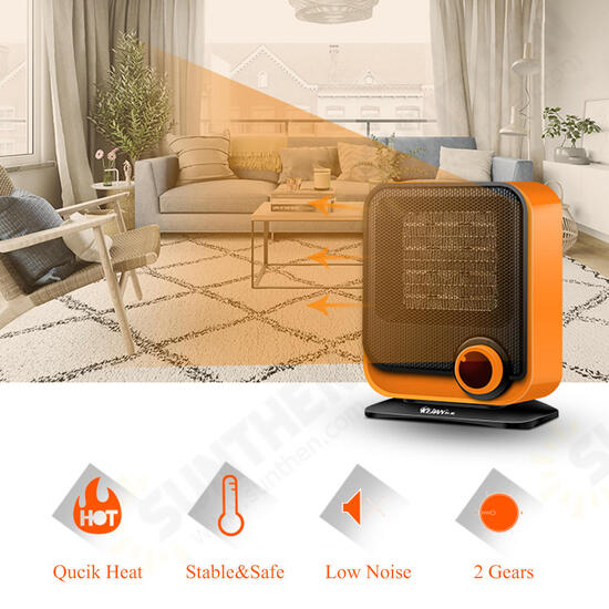 220V 650W-1300W Mini Space Heater Fan 2 Gear Adjustable Electric Winter Air Warmer Fan