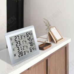 3 Sensors Wireless Digital Alarm Thermometer Indoor Outdoor Audible Indicator 3 Sensors Wireless Digital Alarm Thermometer Indoor Outdoor Audible Indicator