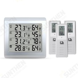 3 Sensors Wireless Digital Alarm Thermometer Indoor Outdoor Audible Indicator 3 Sensors Wireless Digital Alarm Thermometer Indoor Outdoor Audible Indicator
