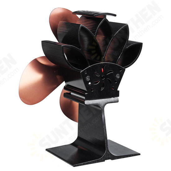 4 Blades Stove Fan Wood Heater Fireplace Fire Heat Powered Circulating Eco