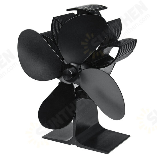 4 Blades Stove Fan Wood Heater Fireplace Fire Heat Powered Circulating Eco