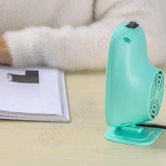 500W Mini Electric Ceramic Heater Portable Silent Home Office Heating Fan Winter Warmer