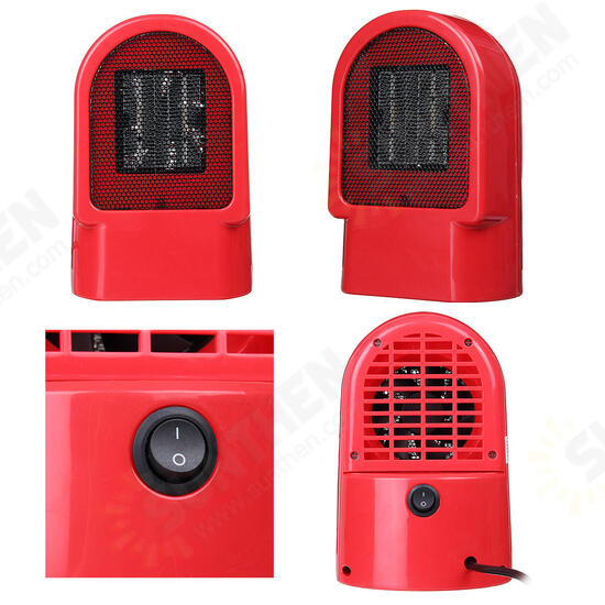 500W Personal Space Heater Mini Electric Desk Heater Fan Heater For Home Office Floor or Desktop