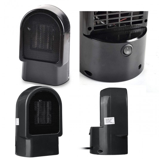 500W Personal Space Heater Mini Electric Desk Heater Fan Heater For Home Office Floor or Desktop