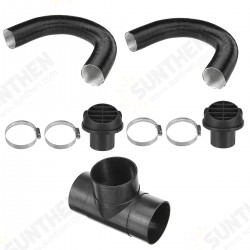 60mm Heater Pipe Ducting T Piece Warm Air Outlet Vent Hose Clips For Parking Diesel Heater 60mm Heater Pipe Ducting T Piece Warm Air Outlet Vent Hose Clips For Parking Diesel Heater