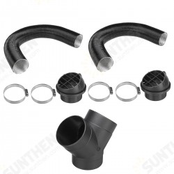 75mm Heater Pipe Duct + Warm Air Outlet + Y Branch + Hose Clip For Parking Diesel Heater 75mm Heater Pipe Duct + Warm Air Outlet + Y Branch + Hose Clip For Parking Diesel Heater
