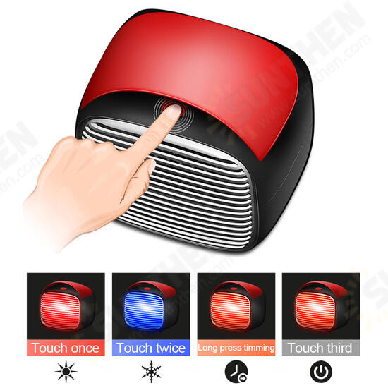 800W 110V/220V Mini Ceramic Electric Heater Home Office Space Heating Warm/Cold Fan Silent