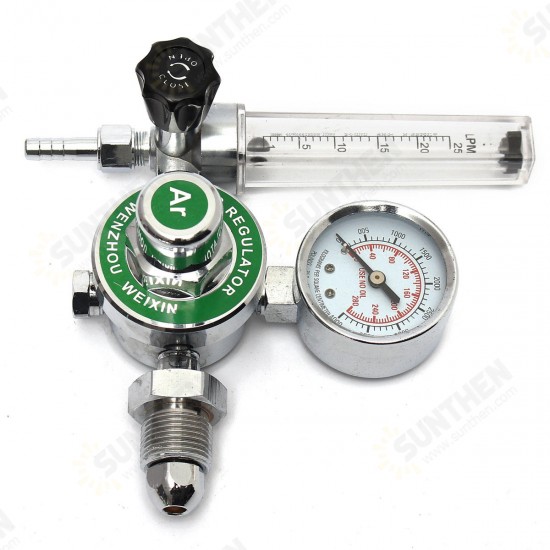 Argon CO2 Gas Mig Tig Flow Meter Welding Weld Regulators Gauge Welder Cga580 Fits