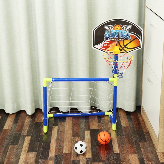 Ball Football Sport Toy Game Goals Basketball Hoop Stand Toys Kids Sports Game