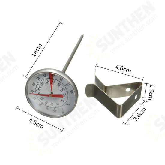 Clip On Metal Dial Food Thermometer Gauge -10-100℃ For Candle/ Soap/ Jam Making DIY Tools Kit