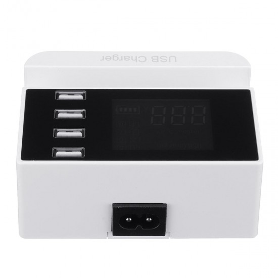 LCD Display 1.9 Inch USB Charger Power Adapter Desktop Charging Station Phone Charger Smart IC technology USB Ports Charger