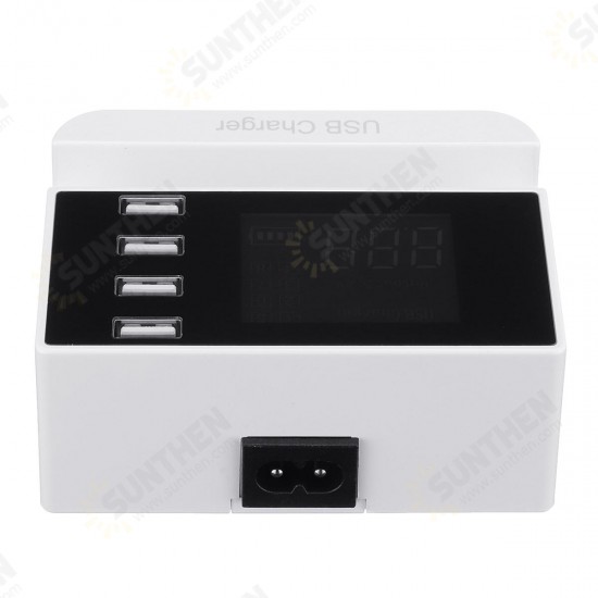 LCD Display 1.9 Inch USB Charger Power Adapter Desktop Charging Station Phone Charger Smart IC technology USB Ports Charger