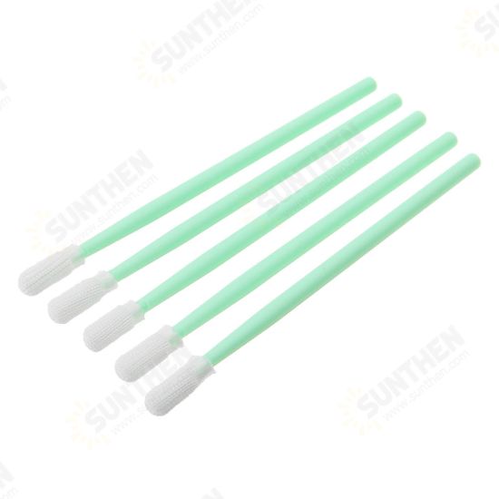 100Pcs Polyester Swab Sticks Microfiber Cleaning Head Swab For Solvent Printer Optical Equipment