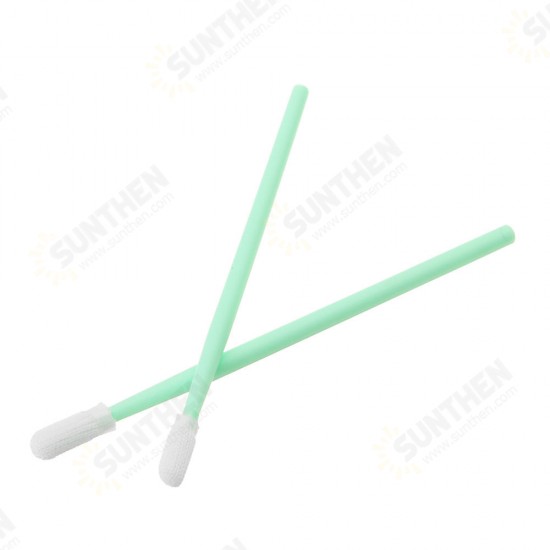 100Pcs Polyester Swab Sticks Microfiber Cleaning Head Swab For Solvent Printer Optical Equipment