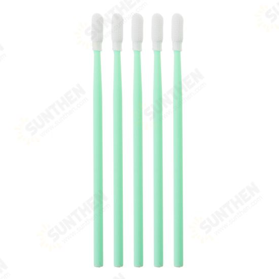 100Pcs Polyester Swab Sticks Microfiber Cleaning Head Swab For Solvent Printer Optical Equipment