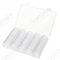 100Pcs/Lot 20/25/27/30mm Clear Plastic Coin Holder Universal Commemorative Coin Shell Collector 100Pcs/Lot 20/25/27/30mm Clear Plastic Coin Holder Universal Commemorative Coin Shell Collector