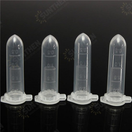 100pcs 2mL Polypropylene PP Centrifuge Tubes