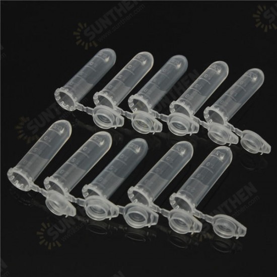 100pcs 2mL Polypropylene PP Centrifuge Tubes