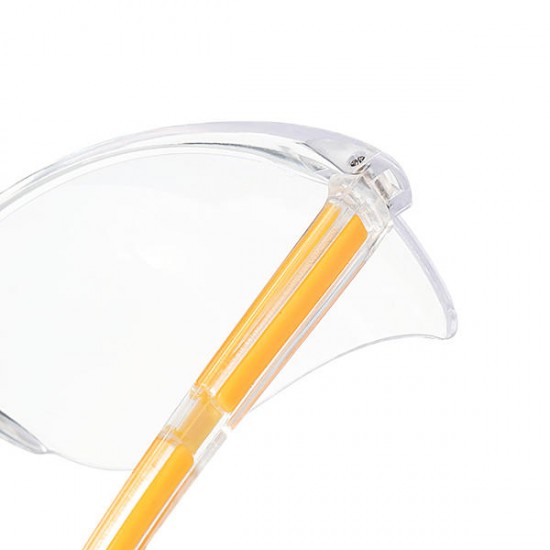 Anti-UV PC Protective Glasses Goggles Yellow Legs Protection for Lab