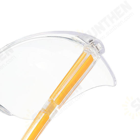 Anti-UV PC Protective Glasses Goggles Yellow Legs Protection for Lab