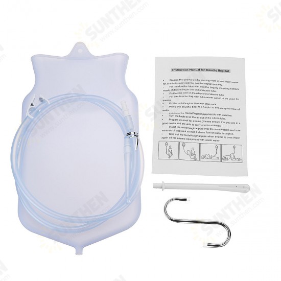 Detox Enema Bag Colon Cleaning With Silicone Hose Douche Bag Vaginal Washing Water Bag Cleaning Kit