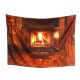 Polyester Wall Hanging Tapestry Art Home Decor Fireplace Pattern Blankets For Home Bedroom Porch Hangings