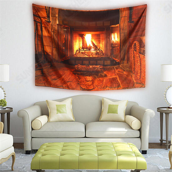 Polyester Wall Hanging Tapestry Art Home Decor Fireplace Pattern Blankets For Home Bedroom Porch Hangings