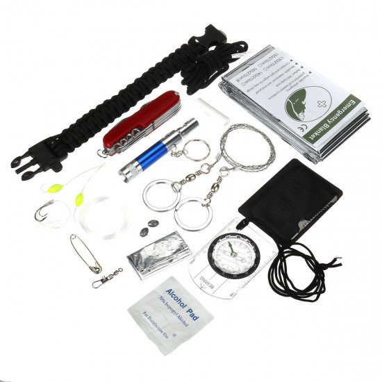 SOS Emergency Survival Equipment Tools Kit Outdoor Tactical Camping Hiking Gear Tool