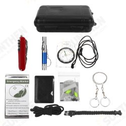 SOS Emergency Survival Equipment Tools Kit Outdoor Tactical Camping Hiking Gear Tool SOS Emergency Survival Equipment Tools Kit Outdoor Tactical Camping Hiking Gear Tool