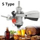 Stainless Steel S-type Keg Coupler Draft Beer Dispenser For Home Brew with Clicket