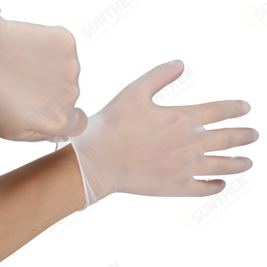 100 Pcs, Disposable, Latex Rubber Gloves, Powder for Industrial, Food Service, Cleaning and More, USA in Stock, Arrive in 7-10 Days (M, L, XL, White)