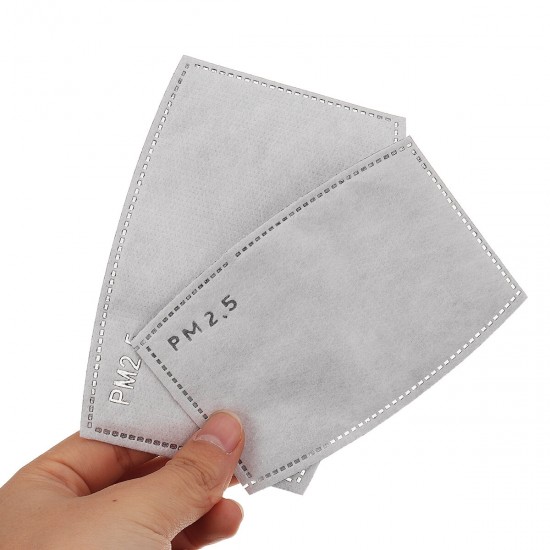 10Pcs Disposable Face Mask 5 Layer Filter PM2.5 Dust Activated Carbon Non-woven