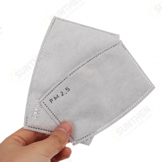 10Pcs Disposable Face Mask 5 Layer Filter PM2.5 Dust Activated Carbon Non-woven